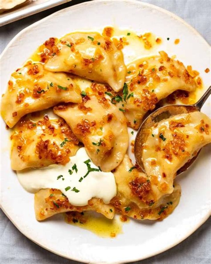 What kind of meat goes good with perogies?