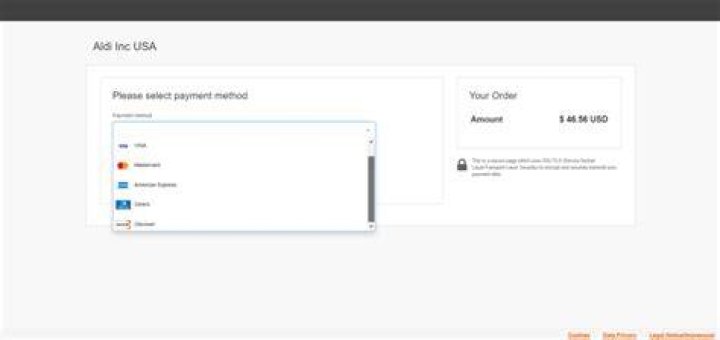 What method of payment does Aldi accept?