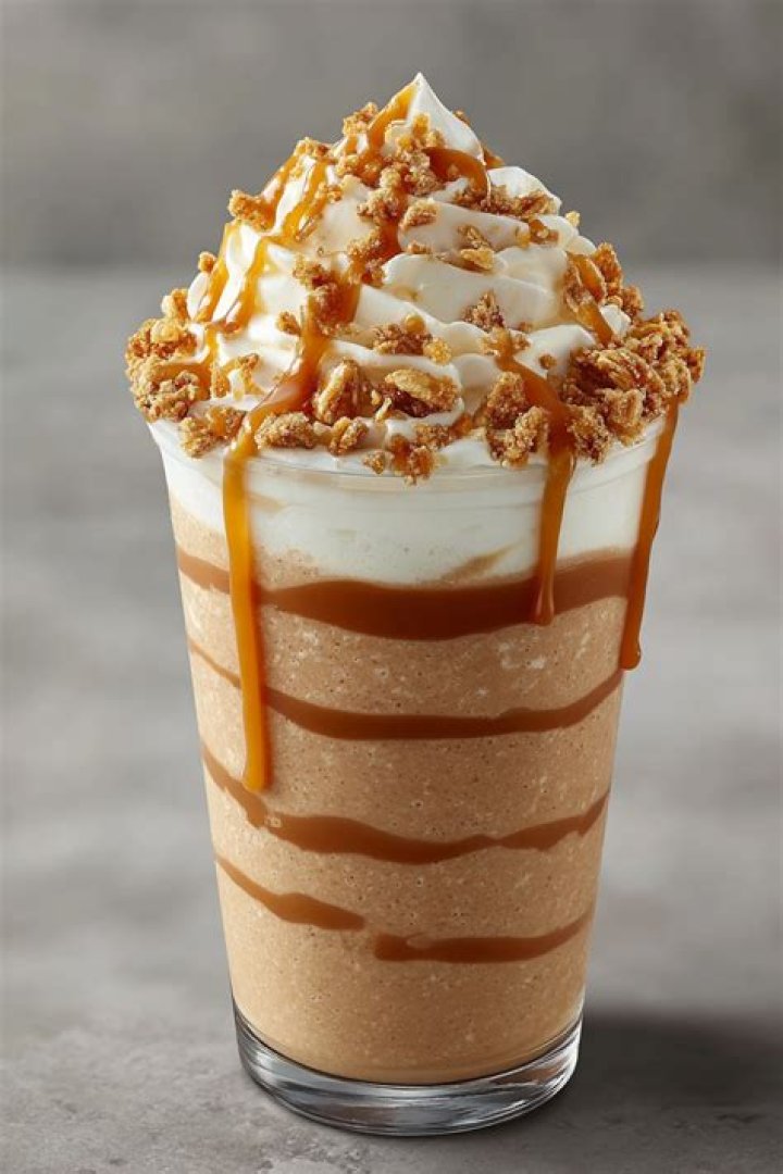 What’s in the caramel Crunch Frappuccino?