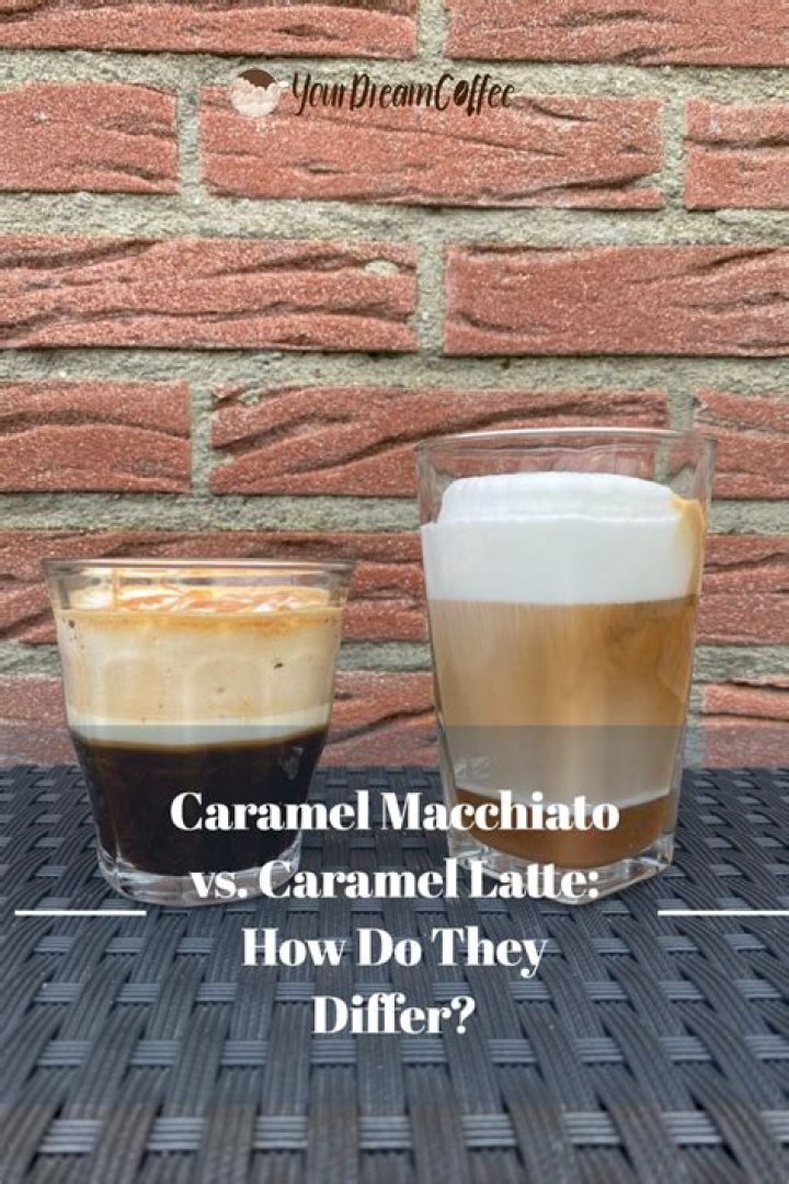 What’s the difference between a caramel latte and a caramel macchiato?
