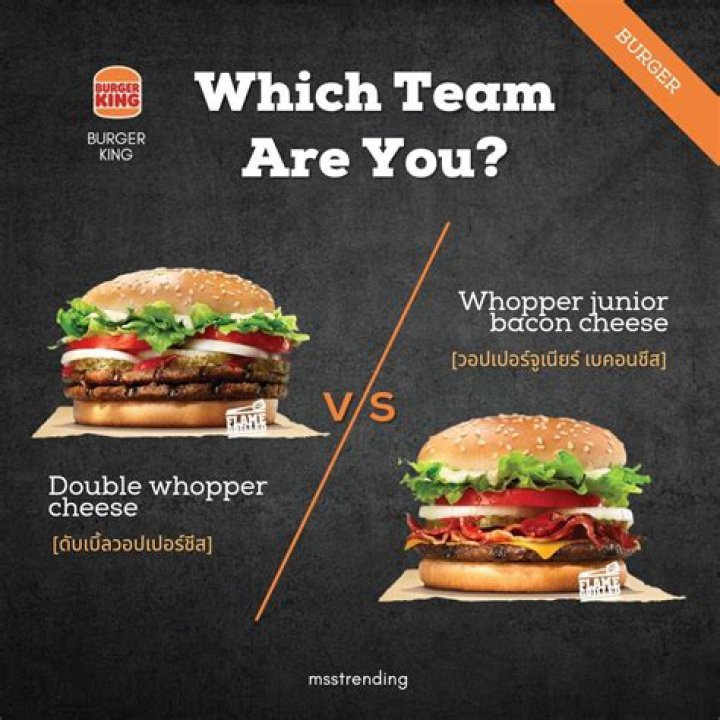 What’s the difference between a Whopper and a cheeseburger?