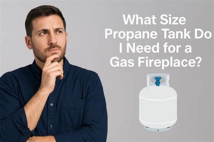 What size propane tank do I need for a gas fireplace?