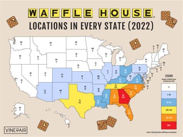 What state has the most Waffle Houses?