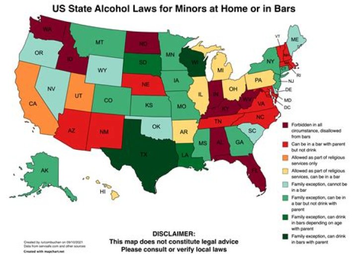 What states allow minors to drink with parents?