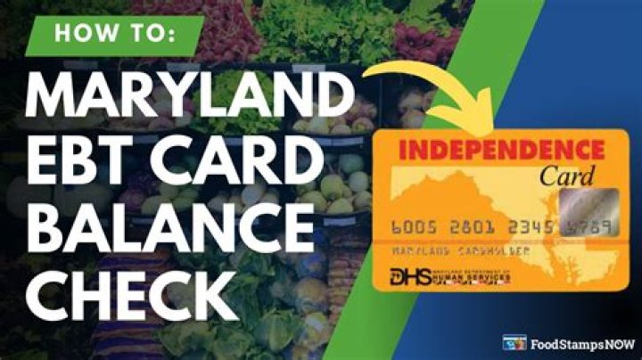 What stores accept EBT cards in Maryland?