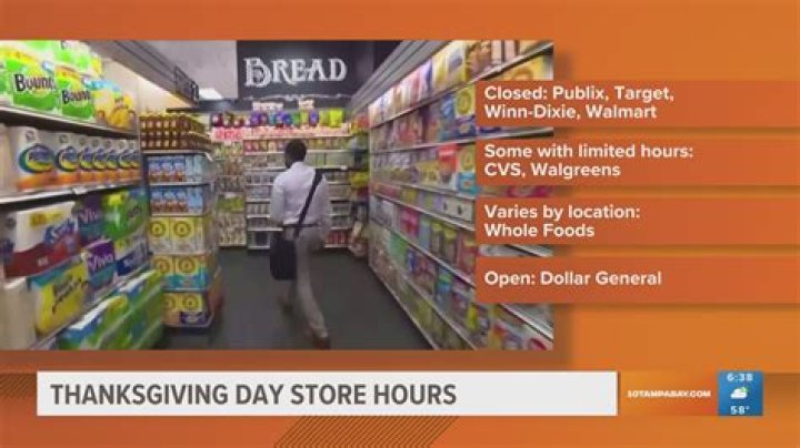 What stores are not open Thanksgiving?