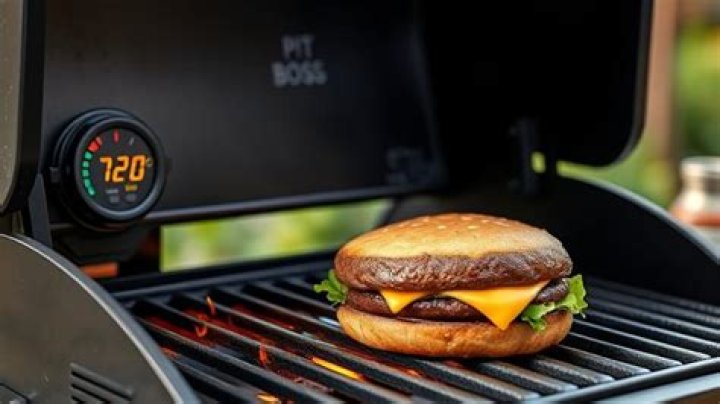 What temperature do you cook burgers on pit boss?