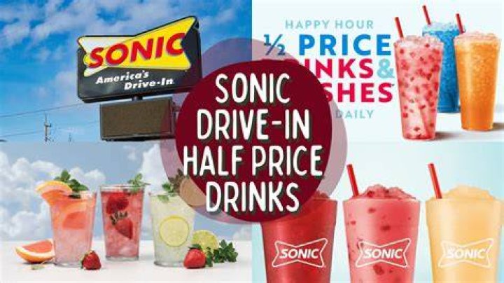 What time is half-price drinks at Sonic?