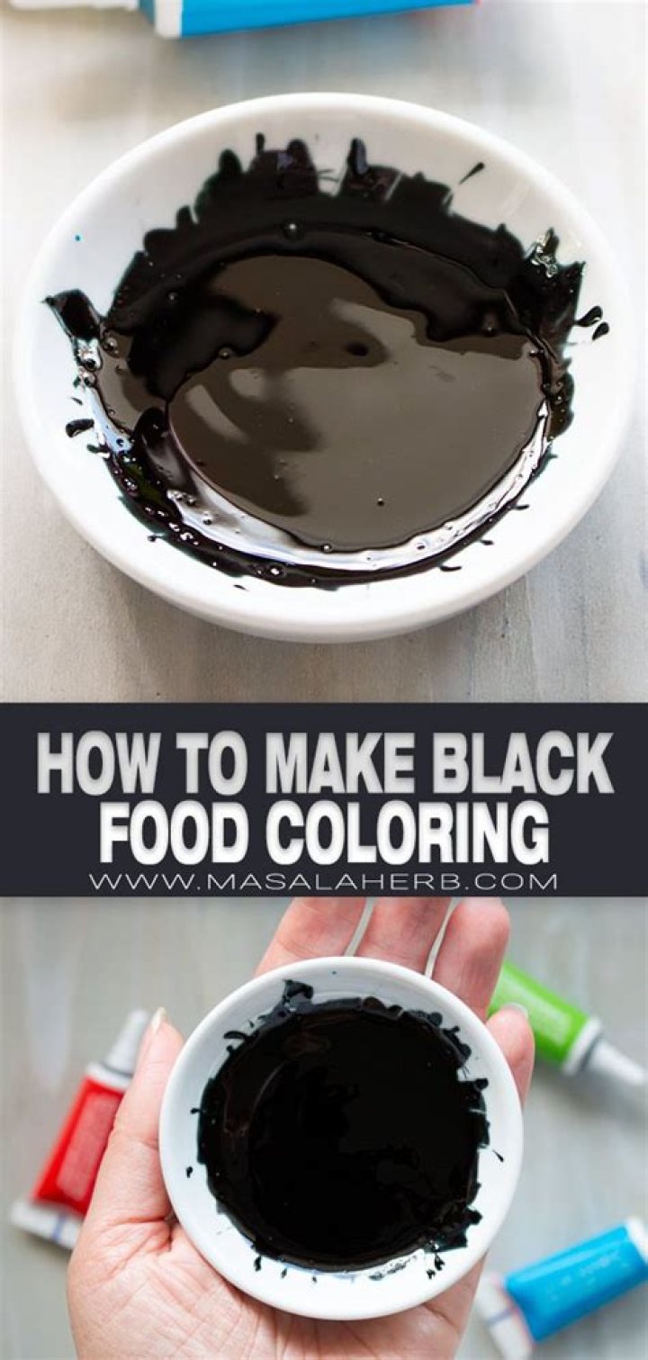 What two food coloring makes black?