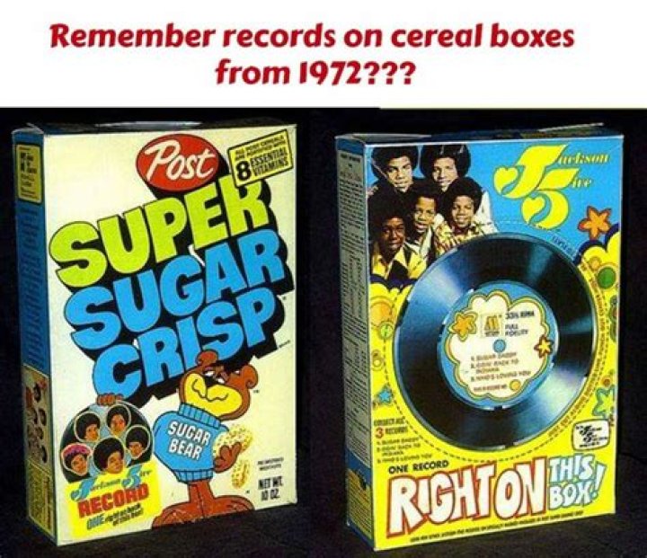 What year were records on cereal boxes?