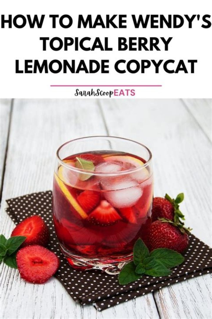 Whats in Wendy’s Tropical Berry lemonade?