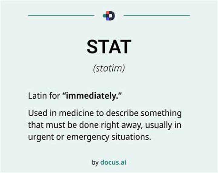 Whats stat mean in slang?