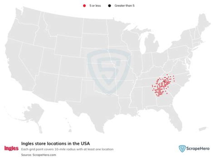 Where are Ingles grocery stores located?