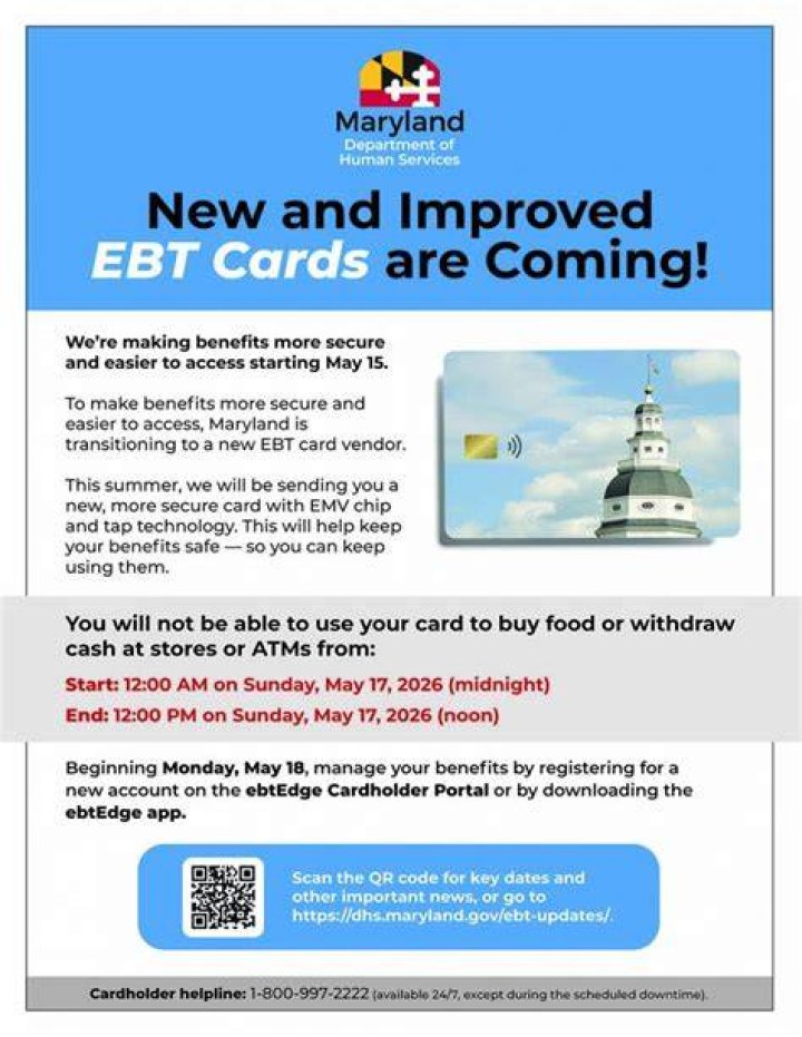 Where can you use EBT card in Maryland?