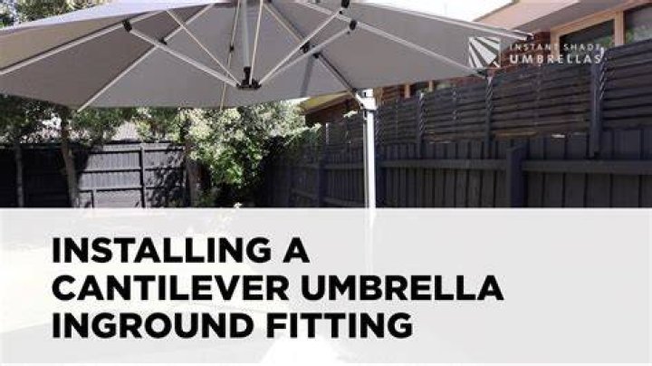 Where do you place a cantilever umbrella?