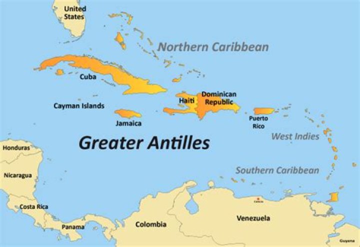 Where is Greater Antilles located on a map?