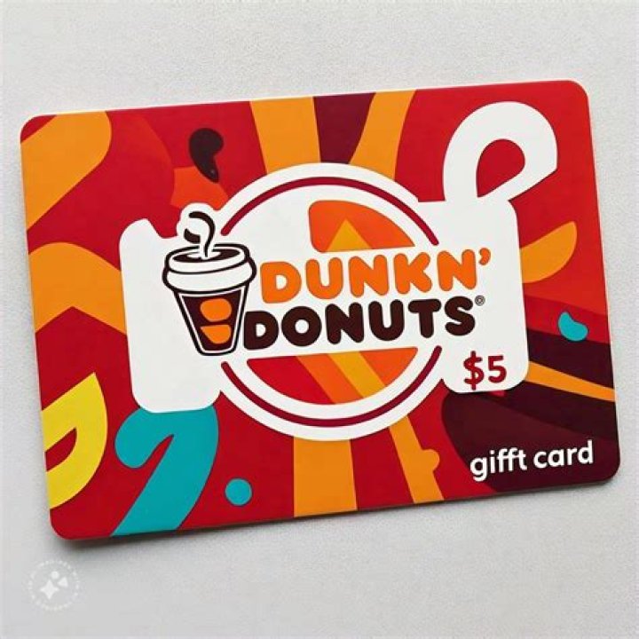 Where is the PIN number on a Dunkin Donuts gift card?