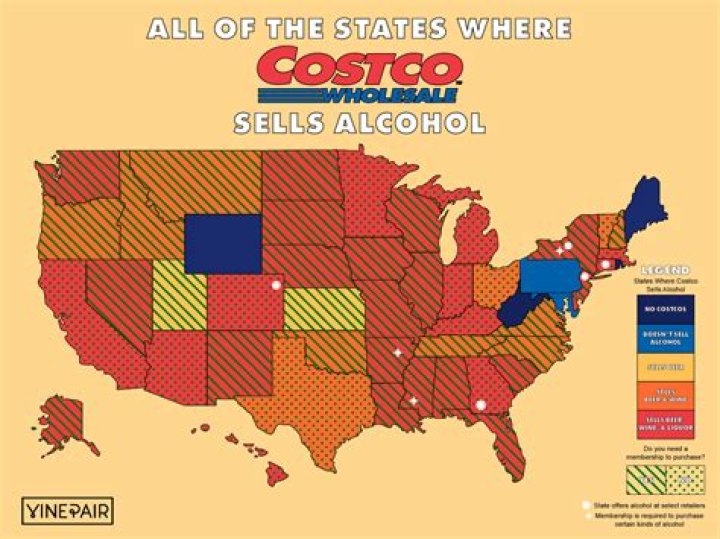 Which Costco locations sell alcohol?
