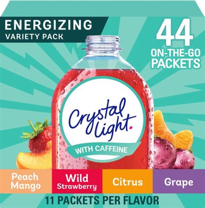 Which Crystal Light flavors have no caffeine?