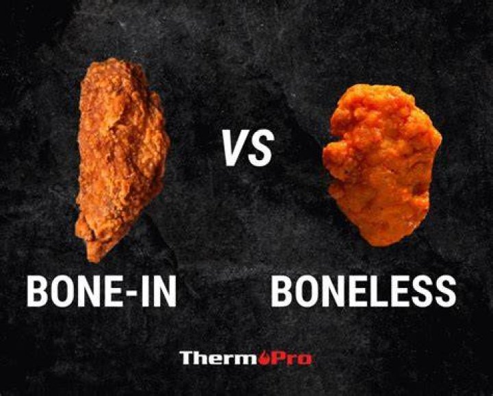 Which is healthier bone in or boneless wings?