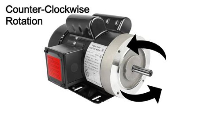 Which way is clockwise on an electric motor?