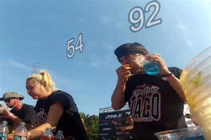 Who ate 103 tacos in 8 minutes?