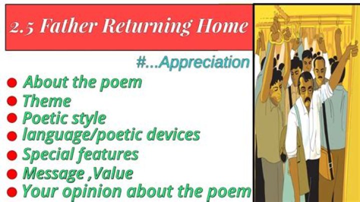Who has written the poem father returning home?