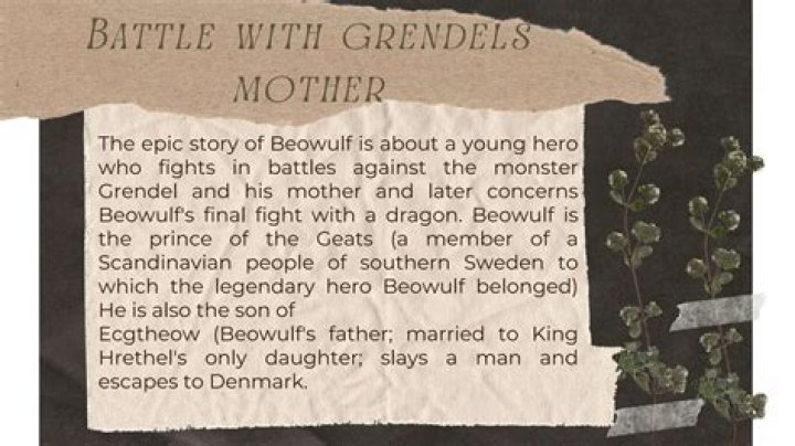 Who is Grendel’s father in the poem?