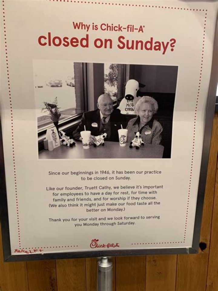 Why does Chick-fil-A closed Sundays?