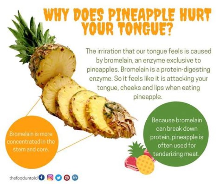 Why does my tongue feel weird after eating pineapple?