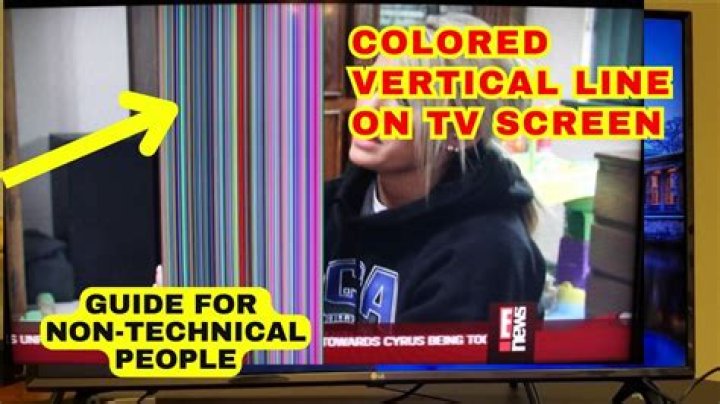 Why is there a blue vertical line on my TV screen?