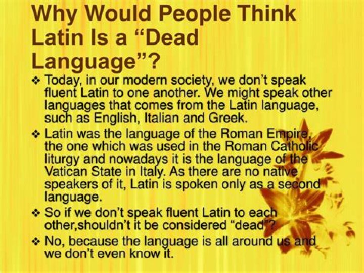 Why Latin is a dead language?