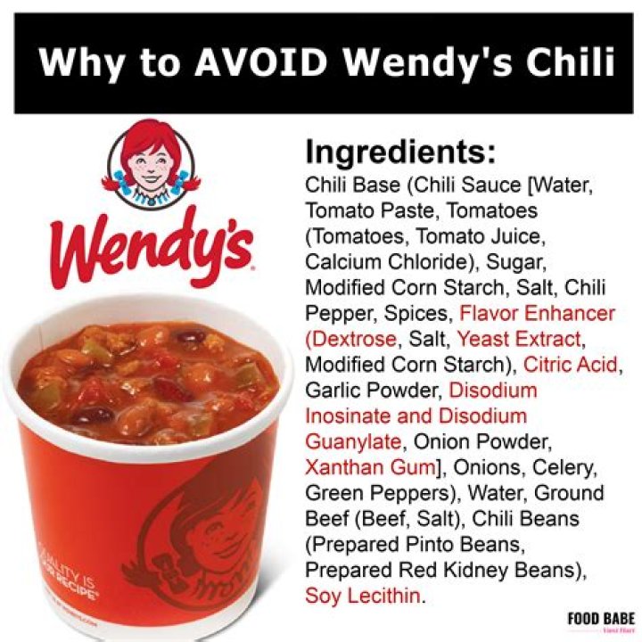 Why should you not eat Wendy’s chili?