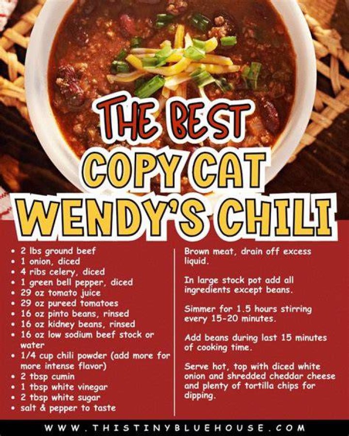 Why you shouldn’t eat Wendy’s chili?