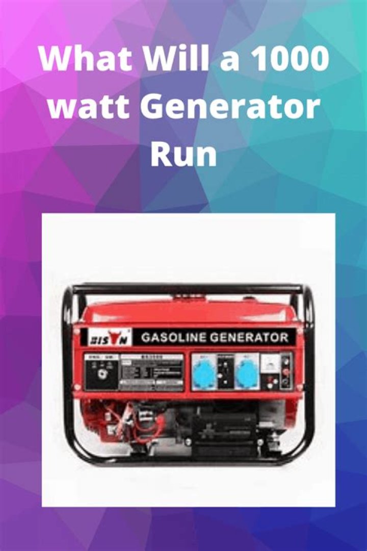 Will a 1000 watt generator run a space heater?